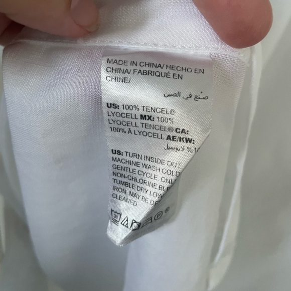 Chicos Side-Slit Button-Down Tunic Beach Cover Up - Picture 10 of 12